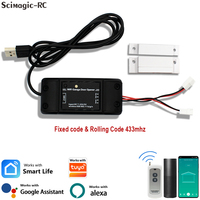 SMG-2042 Compatible con Tuya 7-32v, Receptor Universal Inteligente Wifi para Puerta de Garaje, Interruptor de Puerta, Controlador de Puerta de Garaje y 433.92mhz