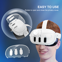 Carcasa Protectora Universal Transparente para Auriculares, Protector de Pantalla de Privacidad, Cubierta Antipolvo, 3 Colores para Controladores de Juegos Joystick