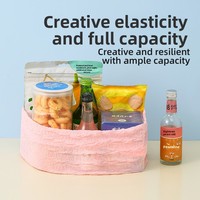 Sac fourre-tout extensible, en nylon et polyester élastique, réutilisable, à bandoulière, pour les courses et les voyages