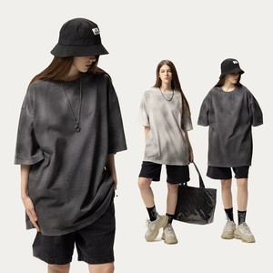 T-shirt Oversize Uni en Coton 100% de 270 Grammes, Lavage Vieilli, Style Streetwear, Haute Qualité, Fournisseur Fabricant, Personnalisable pour Hommes et Femmes - Product Image 1