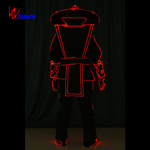 Costume de <span class=keywords><strong>danse</strong></span> LED programmable WL-0233, fibre optique, vêtements pour hommes, costumes d'opéra, costumes de chevalier, costumes de samouraï, costumes traditionnels chinois - Product Image 6