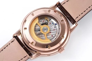 Montre mécanique pour homme élégante et tendance avec cadran blanc et lunette dorée - Product Image 6