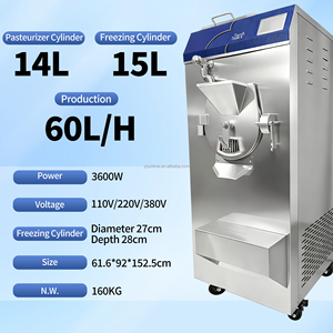 Machine à glaces et à gelato combinée 2 en 1 en gros avec pasteurisateur, <span class=keywords><strong>prix</strong></span> d'usine professionnel pour la crème glacée au lait frais, dépôt - Product Image 2