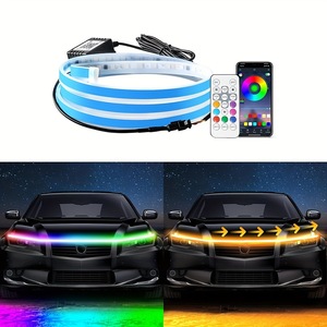 Car LED Strip <b>Light</b> Engine Hood DRL Daytime Running <b>Light</b> Dynamic Scan Start Up 12V Waterproof for Car Front Decoration - Product Image 1