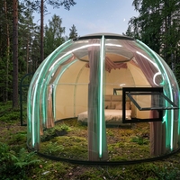 Dôme panoramique 360° en polycarbonate, maison bulle transparente et étanche pour hébergement panoramique, restaurant, villa