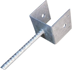 Ancrage de poteau en béton robuste, <span class=keywords><strong>base</strong></span> de poteau 4x4, galvanisé à chaud, en forme de U, supports de pergola, <span class=keywords><strong>base</strong></span> de poteau de terrasse - Product Image 5