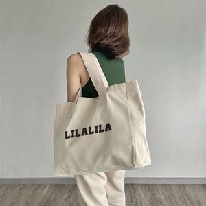 Bolsa de Compras de Lona de Algodón Resistente, Personalizada para Mujer, con Logotipo Impreso Personalizado, Embalaje Reciclado para Regalos, Impresión por Sublimación - Product Image 3