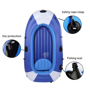 Radeaux gonflables bleus aviron <span class=keywords><strong>bateau</strong></span> <span class=keywords><strong>de</strong></span> pêche pagaie Kayak gonflable PVC Portable Sports nautiques canoë - Product Image 2