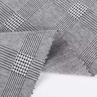 Tissu imprimé 285 GSM en maille à motif houndstooth, en polyester et rayonne extensible, pour vêtements