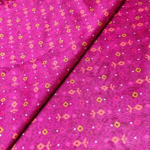 Abstract Printed Woven Chanderi <b>Silk</b> <b>Fabric</b> Multicolor Lightweight Premium Ethnic Home Textile Saree Kurti Suit Dupatta Dress - Product Image 5
