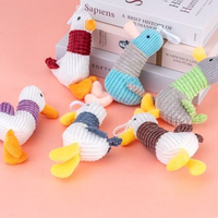 Porte-clés en mousse de caoutchouc rouge en forme de canard mignon pour enfants
