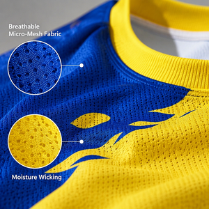 Ensemble de maillot de football à imprimé feuilles dégradées, maillot de football en mesh premium à séchage rapide, short, nom et numéro d'équipe personnalisés, sublimation OEM - Product Image 5