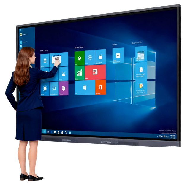 AIO 65in LED TV Interactive Elec Board Touch Scr Blackboard OEM Offc Training Scr Black Teaching/Meeting Screen Dual System