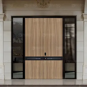 American Style Contemporary Modern Main Entrance Wooden Doors for houses modern Passive Exterior Main Pivot Door