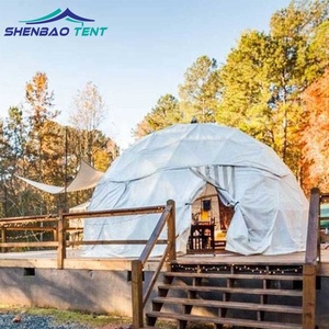 Dôme géodésique transparent pour le camping d'<span class=keywords><strong>hiver</strong></span>, diamètre 6 m et 15 m, pour les activités de plein air - Product Image 6