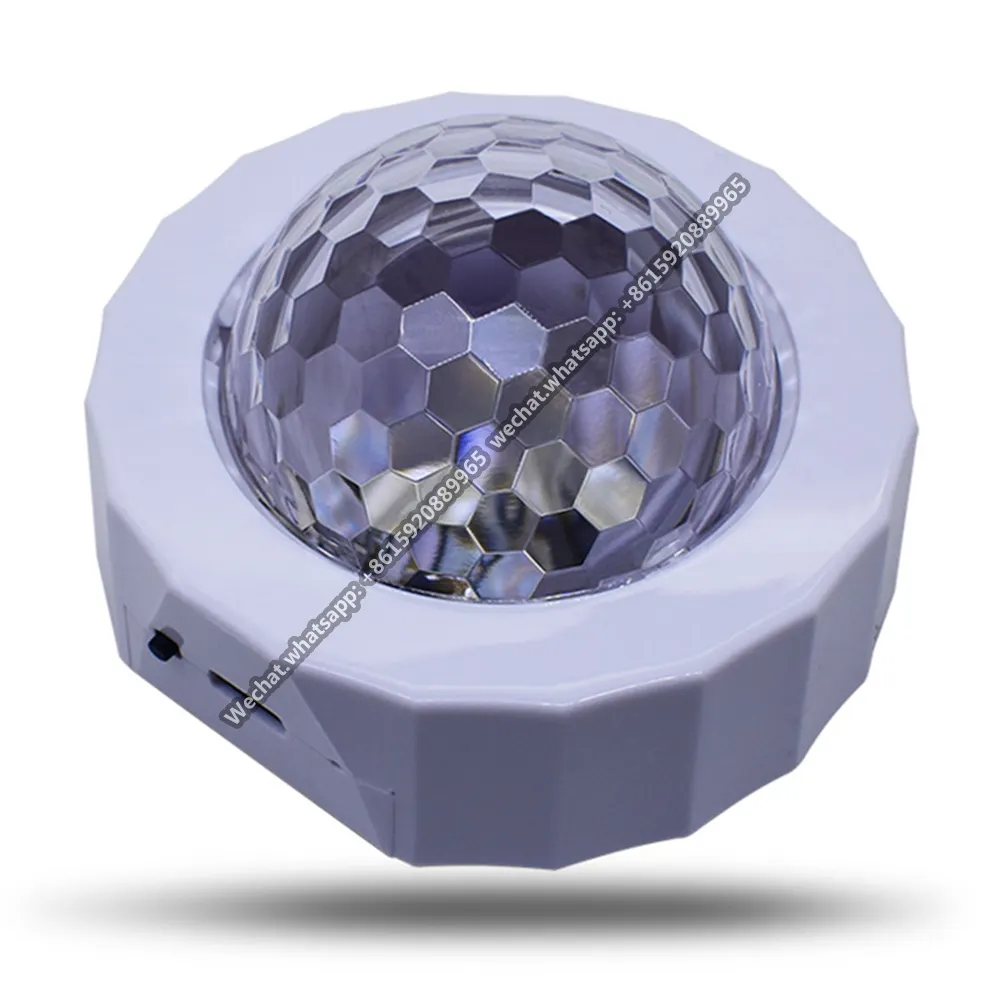 Car ambient light USB colorful voice-controlled led car interior decorative lamp car DJ rhythm atmosphere Lamp ball