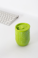 Mug à café d'extérieur en plastique écologique sans BPA de 350 ml avec couvercle et cuillère, idéal pour les fêtes, résistant à l'eau bouillante, durable et pratique