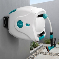 Enrouleur de tuyau d'arrosage mural robuste certifié CE avec verrouillage automatique, tuyau d'eau rétractable pour l'irrigation des jardins d'hôtel et le nettoyage
