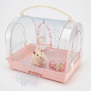 Jaula de Lujo Portátil con Cajón de 40cm y Vista Panorámica, Hábitat para Loros Japoneses, Jaula de Vuelo para Interiores - Product Image 1