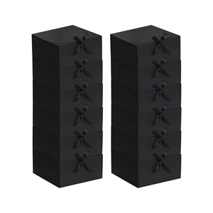 Nơ Đen ruy băng tình yêu món quà tinh tế Kraft các tông giấy đóng gói in bán buôn gấp Vòng cổ trang sức nến thủ công hộp - Product Image 4