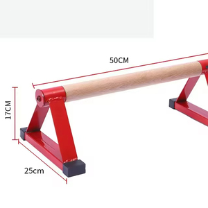Soportes de inmersión con mango de madera, soporte de realce triangular, soporte de mano de madera de haya, barras paralelas para <span class=keywords><strong>calistenia</strong></span>, soporte de entrenamiento físico - Product Image 5