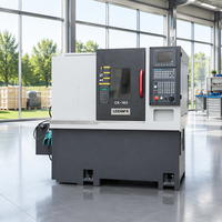 Tour CNC à banc incliné avec banc incliné à 30 degrés et base en fonte HT300 pour pièces d'arbre et de manchon et barres de 45 mm