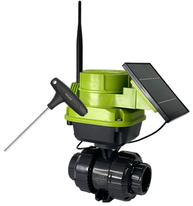 Vanne à boisseau sphérique intelligente solaire en PVC, étanche IP67 avec communication 4G/QOTA pour usage extérieur - Product Image 1