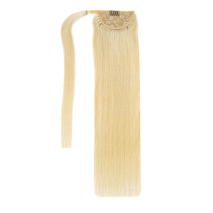 Factory Price 100% Virgin Human Hair Wrap Around Ponytail Extensions <b>Magic</b> Tape Straight Body Wave Straight Ponytail Extension - Product Image 5