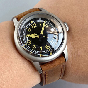 Tandorio Montre automatique pour homme 36mm bombé saphir cristal NH35 Mouvement noir vert <span class=keywords><strong>cadran</strong></span> 20ATM étanche - Product Image 3