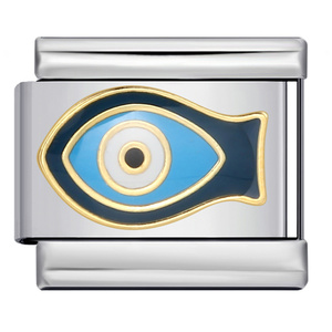 All'ingrosso abbigliamento quotidiano in acciaio inox bel Design unico occhio braccialetto Charm nominato stile italiano modulare 9mm Charm <span class=keywords><strong>bracciale</strong></span> - Product Image 5