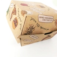 Boîte d'emballage personnalisée pour hamburgers, coffret en papier Kraft, pour frites, dernière nouveauté, vente en gros