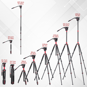 Cayer Hàng Mới Về Giá Đỡ Ba Chân Máy Quay Video Chuyên Nghiệp Bằng Nhôm Nhẹ Đa Chức Năng Với Đầu Chất Lỏng Giá Đỡ Video - Product Image 5