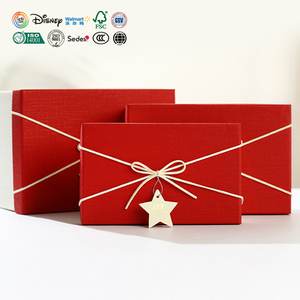 Luxe Personnalisé Couleur Forme Coffret cadeau Rouge Vif Trois Pièces Coffret cadeau - Product Image 5