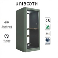 UNIBOOTH - Pod de bureau préfabriqué portable, ignifuge ASTM-E84, 30 dB, ISO 23351, installation rapide en 30-45 minutes, pour salle de formation, hall, livraison rapide