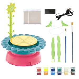 Kit de arte artesanal para niños, máquina de alfarería, juego de paleta de pintura artesanal, <span class=keywords><strong>juguete</strong></span> educativo, alfarería eléctrica - Product Image 4