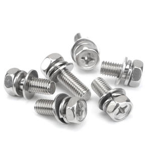 Bullone di Assemblaggio Triplet di Alta Qualità in Acciaio Inox 304 con Testa Esagonale e Attacco Phillips per l'Industria dei Quadri Elettrici - Product Image 6