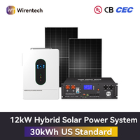Kit de panneaux solaires 12 kW, système d'énergie solaire hors réseau, système d'énergie solaire domestique, système d'énergie solaire pour maison