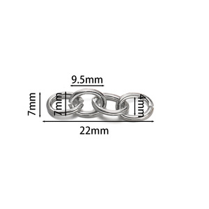 Cadena de Hierro de Cuatro Secciones, Ovalada, Plateada, Extensión para Llavero, Accesorio de Joyería DIY, Venta al Por Mayor - Product Image 2