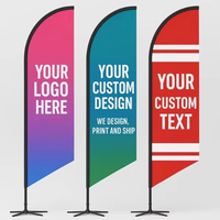 Kit de base de mât pour drapeaux plume en aluminium double face personnalisés en gros – Publicité extérieure, drapeaux de plage, bannières promotionnelles
