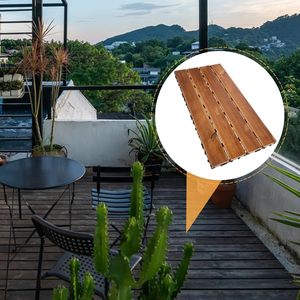 Dalles de terrasse en bois emboîtables antidérapantes 30x60cm, respectueuses de l'environnement, pour l'extérieur, prix compétitif - Product Image 3