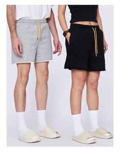 กางเกงขาสั้นผ้าฝ้ายโพลีเอสเตอร์สำหรับทั้งชายและหญิงสำหรับใส่วิ่งโลโก้ขนาด5นิ้วใส่ได้ทุกเพศสำหรับฤดูร้อน - Product Image 3