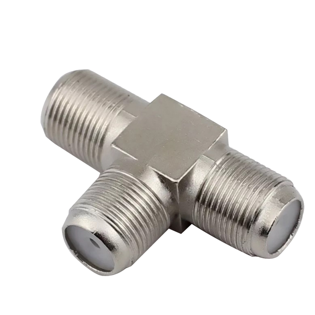 F-type Coaxial Cable Splitter Combiner Bus to 3 Bus for CCTV Video Recorder Antenna TV Satellite Cable