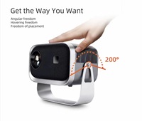 Mini projecteur intelligent K6 pour la maison, portable, 1080P HD, projecteur LCD de plafond avec lampe LED, prise US, pour le home cinéma et l'utilisation sur téléphone