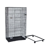 Achat en gros de grande cage à oiseaux en fil métallique noir, cages de reproduction pour canaris, grandes cages en métal pour perroquets, grandes cages pour oiseaux