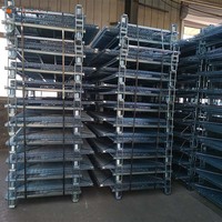 Cage à palettes en fil métallique pliable en acier doux galvanisé robuste pour entrepôt, personnalisable