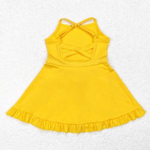 Robes de yoga d'été pour filles, style vacances, vêtements de sport pour enfants, en coton biologique et soie de lait douce, vente en gros, prêtes à expédier (RTS) - Product Image 5