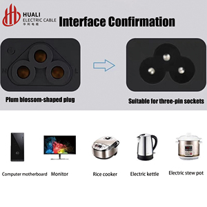 Amerikaanse Standaard Pruimenbloesem Staart Laptop Netsnoer, 0.75 Vierkante Millimeter In Dwarsdoorsnede, 1.5 Meter Lang. - Product Image 4