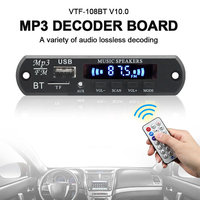 Module décodeur MP3 sans fil Bluetooth 5.3 VIRE 12V avec commutation de dossier, USB, TF, radio FM et fonction d'appel – Kit voiture