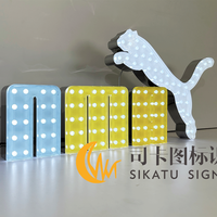 Enseigne électronique LED cristal 3D personnalisée Lettre néon illuminée en acrylique Magasins de plein air Parcs Hôpitaux Fabriqués en métal PVC