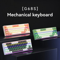 Clavier de jeu mécanique filaire USB Type-C à commutation à chaud, anti-ghosting sur toutes les touches, éclairage RGB, logo imprimable, câble détachable
